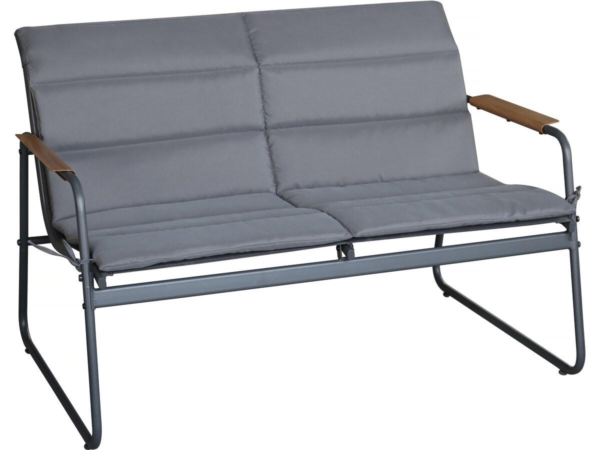 LOUNGEGARNITUR Bastia 4-Sitzer Grau - Grau, Metall - Habitat Garten