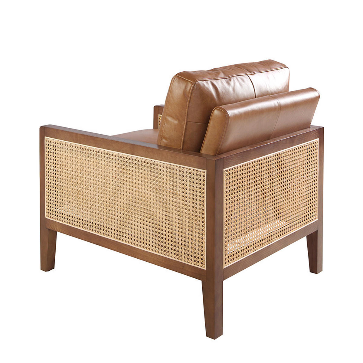 SESSEL Braun Walnuss 70/90/85 cm - Walnussfarben/Braun, Leder (70/85/90cm) - ANGEL CERDA
