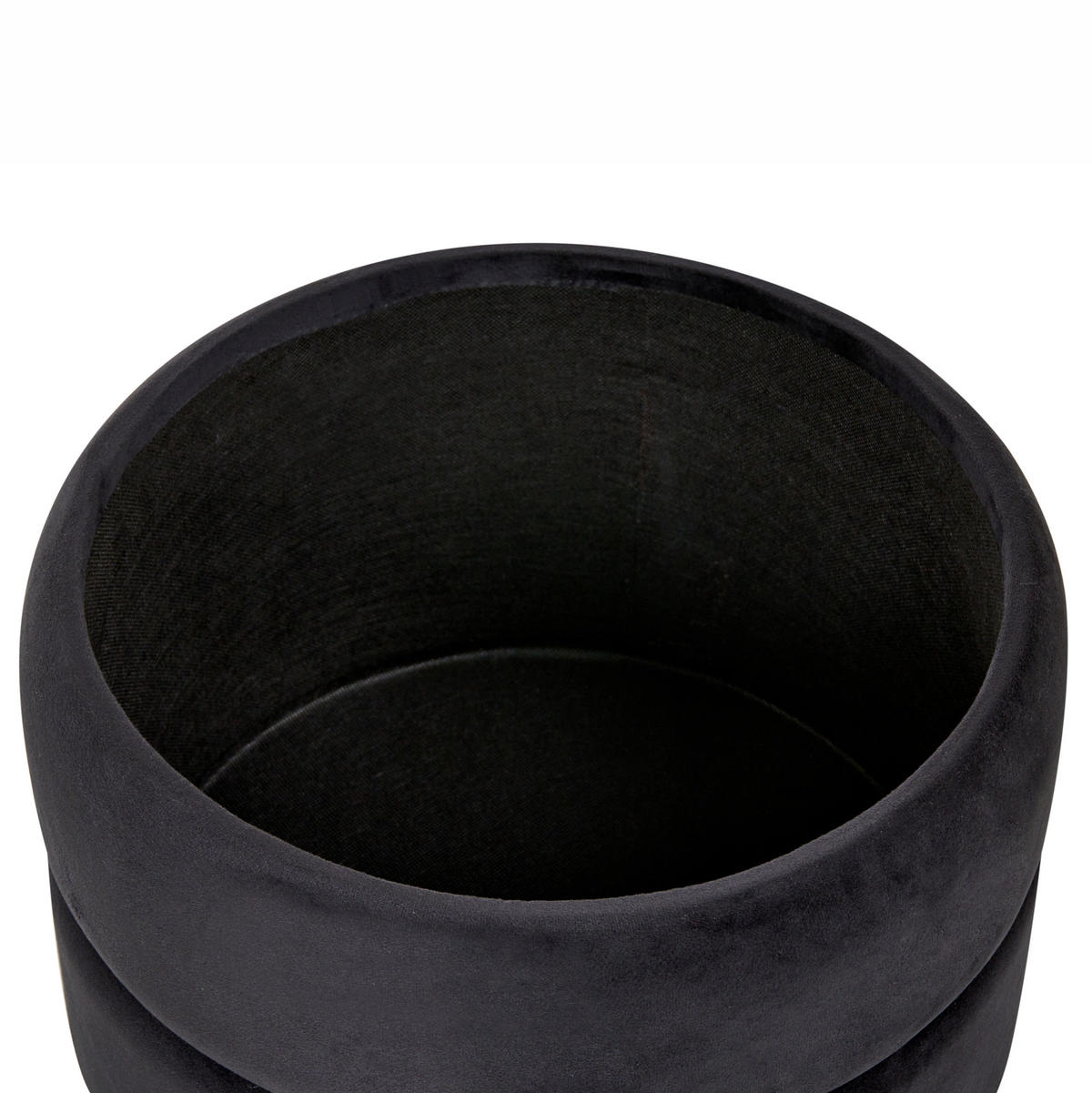 POUF Schwarz Elgin - Goldfarben/Schwarz, Textil (37/42/37cm) - Beliani
