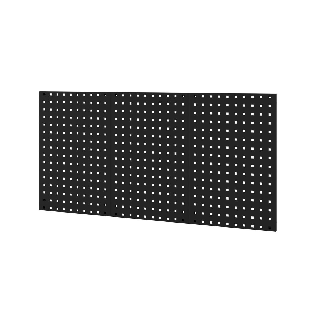 WERKZEUGTAFEL perforiert PAULA - Schwarz, Metall (120/60/1cm) - Jan Nowak