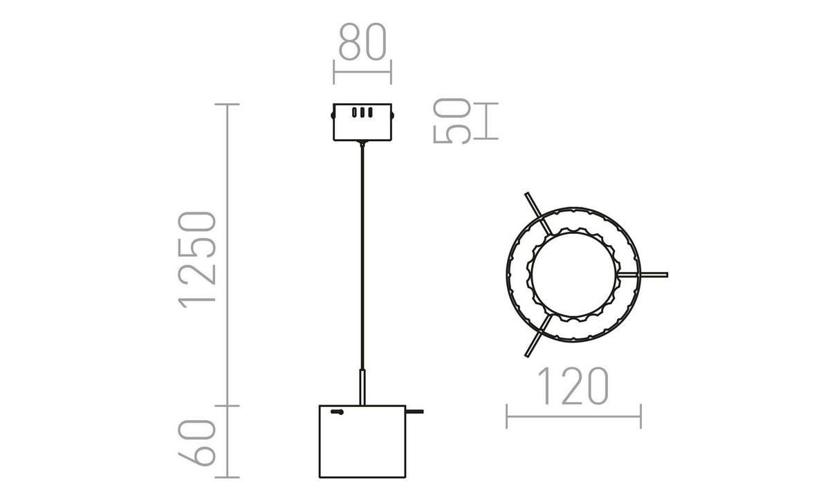PENDELLEUCHTE ESTRA I Weiß 5 W - Weiß, Metall (30/30/120cm) - Rendl