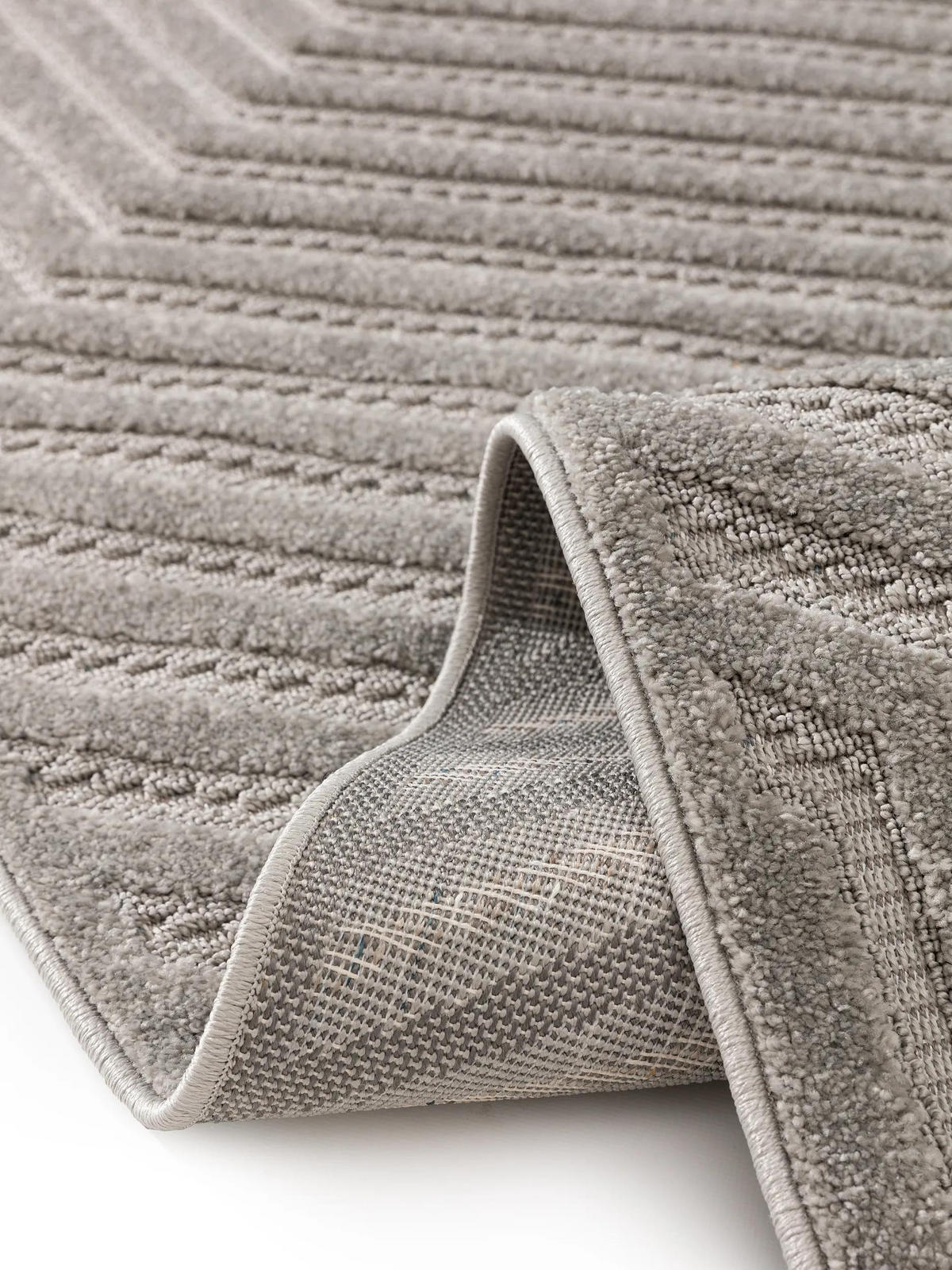 TEPPICH Leo Hellgrau 240x340 cm - Hellgrau, Kunststoff (240/340cm) - benuta