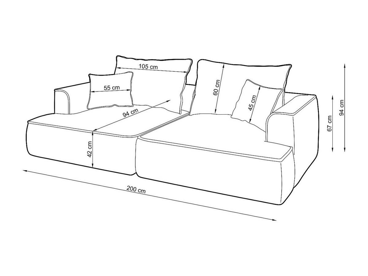 SOFA ohne Schlafmöglichkeit - 4 Personen - Samt - Beige - Beige, Textil (260/94/145cm) - Vente-Unique