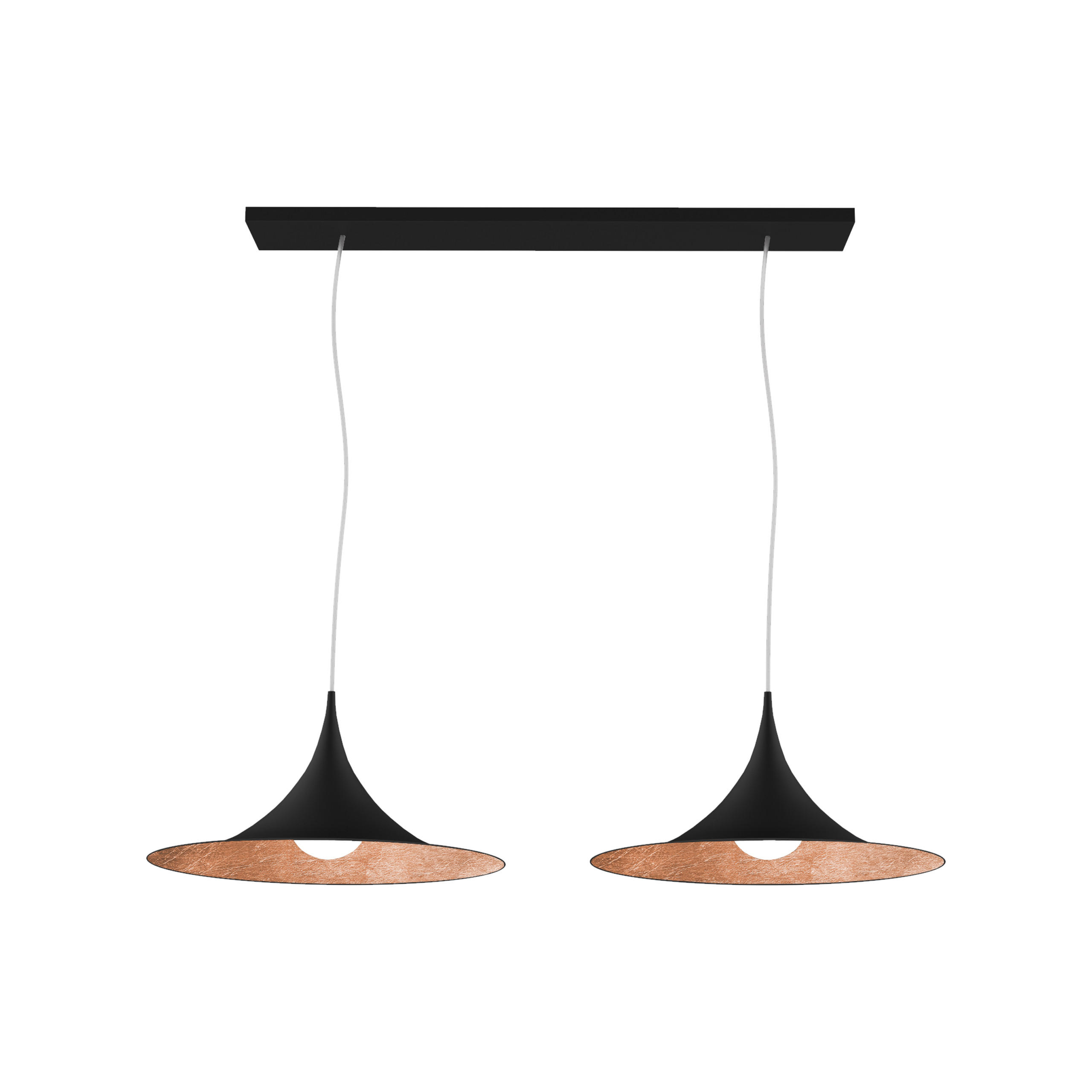 HÄNGELEUCHTE Louie X2 - Kupferfarben, Metall (33/70/16cm) - Lumicom