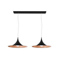HÄNGELEUCHTE Louie X2 - Kupferfarben, Metall (33/70/16cm) - Lumicom