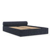POLSTERBETT Solvo mit Stauraum 160/200 cm Dunkelblau im Blur Stoff - Schwarz/Naturfarben, Holz/Holzwerkstoff (160/200cm) - AltaBeds