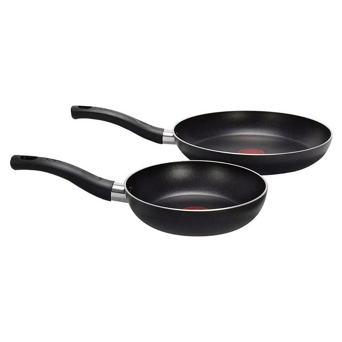 PFANNENSET Taste 2-tlg 20 cm 28 cm Antihaft induktionsgeeignet Bratpfannen Schwarz - Schwarz, Kunststoff/Metall - Tefal