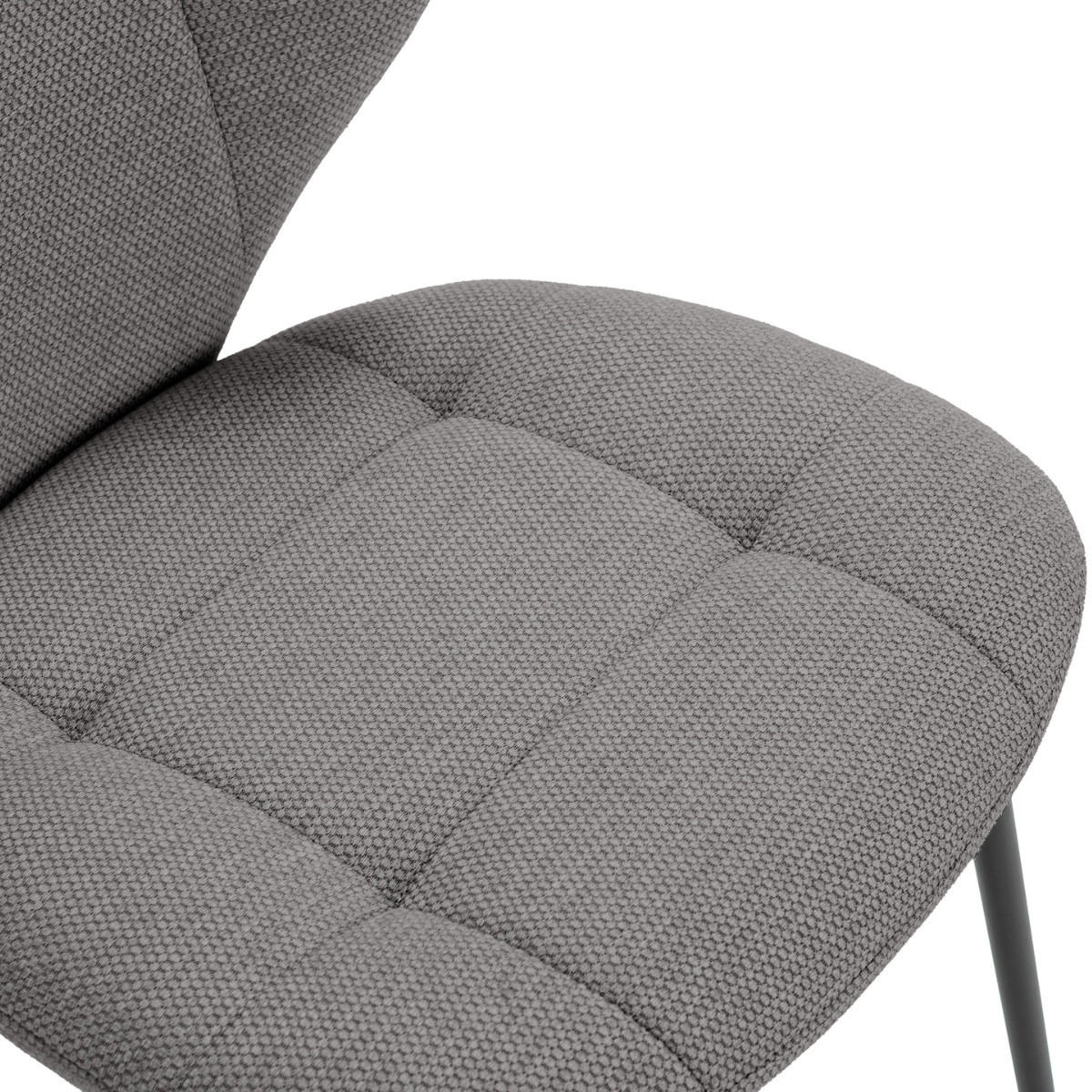 ESSZIMMERSTUHL Maori Grau 50/48.5/48 cm 2er-Set - Grau, Textil (48.5/48/50cm) - Calicosy