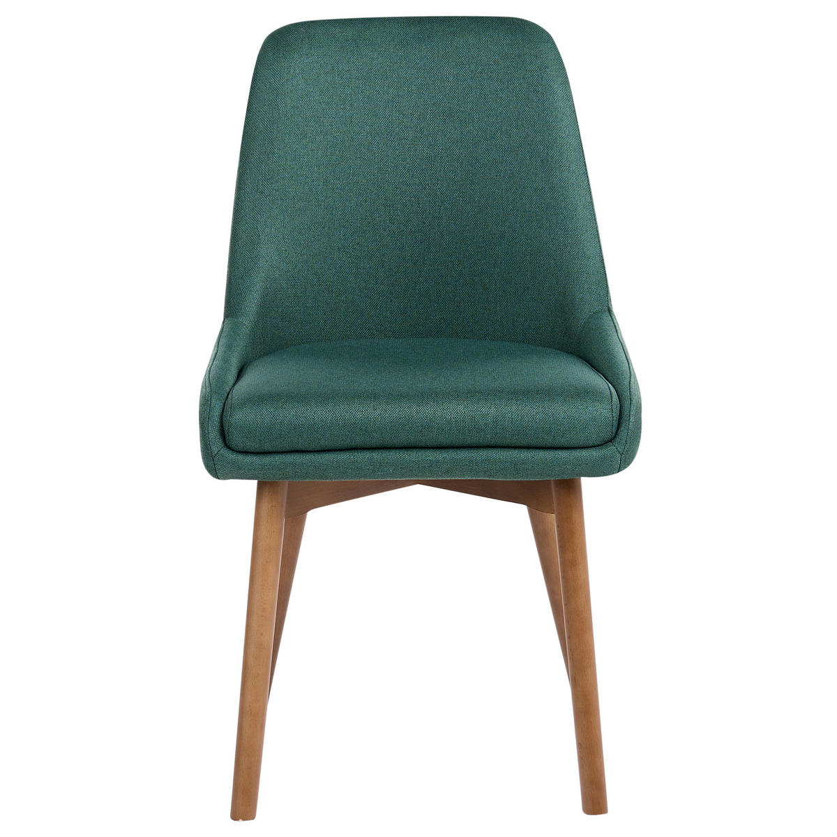 ÉTKEZŐSZÉK 2 darabos Szett Kárpit Zöld Melfort - sötétzöld, textil/fa (50/82/58cm) - Beliani