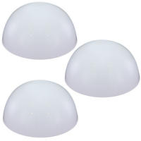 LED AUSSENLEUCHTE Kugelform Weiß Opal 3er Set - Weiß, Kunststoff (20/20/10cm)