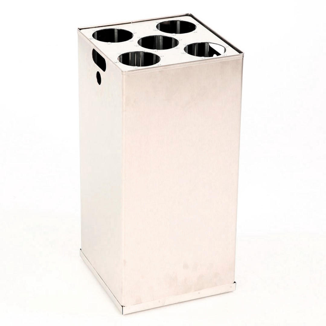 Proregal Mülleimer Silber 28x55.5x28 cm