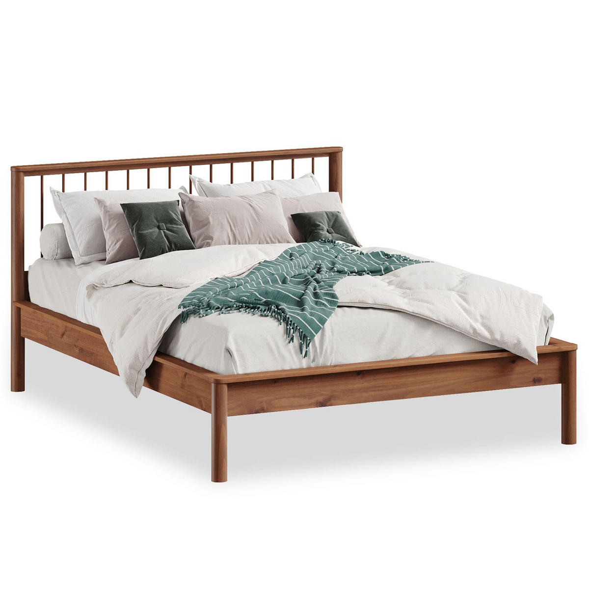 DOPPELBETT MASSIVHOLZ APOANA 140x200 cm Kastanie - Kastanienfarben, Holz (140/200cm) - IDIMEX