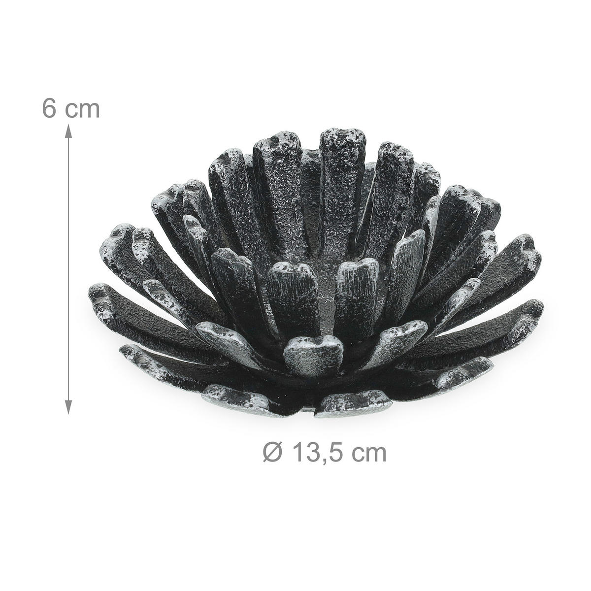 2xTEELICHTHALTER - Silberfarben, Metall (6cm) - Relaxdays