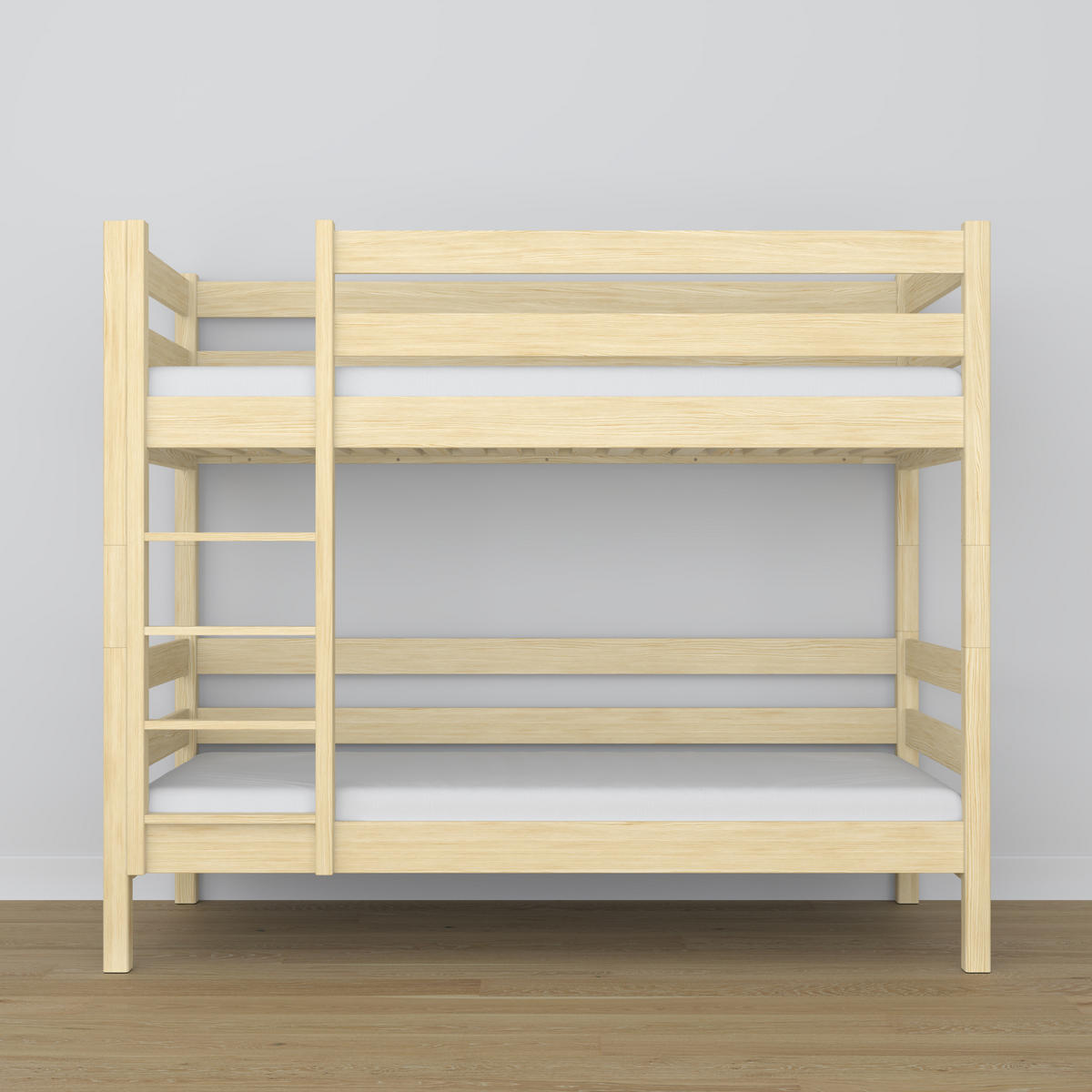 ETAGENBETT N01 Klare Kiefer 100/200 - Braun, Naturmaterialien/Holz (100/200cm) - N-Wood