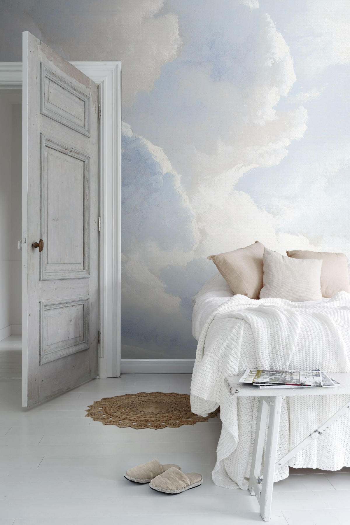 FOTOTAPETE Wolken 318 x 280 cm - Blau, Papier (318/280cm) - Sanders & Sanders