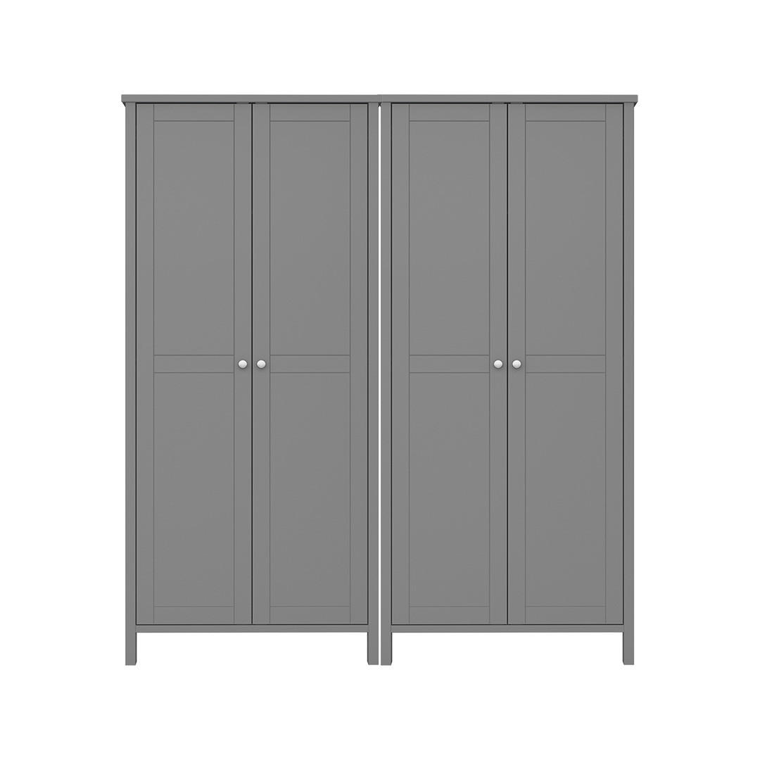 KLEIDERSCHRANK Tromsø Grau lackiert 178/50/195 cm - Grau, Holzwerkstoff (178/195/50cm) - ebuy24
