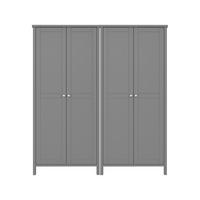 KLEIDERSCHRANK Tromsø Grau lackiert 178/50/195 cm - Grau, Holzwerkstoff (178/195/50cm) - ebuy24