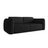 3-SITZER SOFA Chenille Stoff Schwarz - Schwarz, Kunststoff/Textil (210/74/105cm) - Makamii