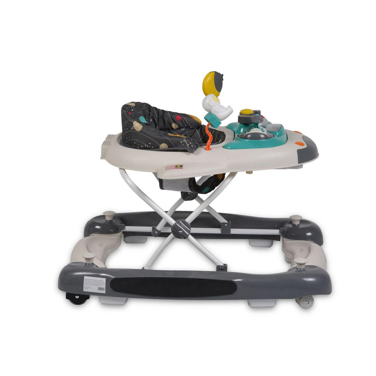 LAUFHILFE Cosmos 3 in 1 türkis Wippe, Stopper Musik Licht höhenverstellbar - Multicolor, Kunststoff (65/63/75cm) - Cangaroo