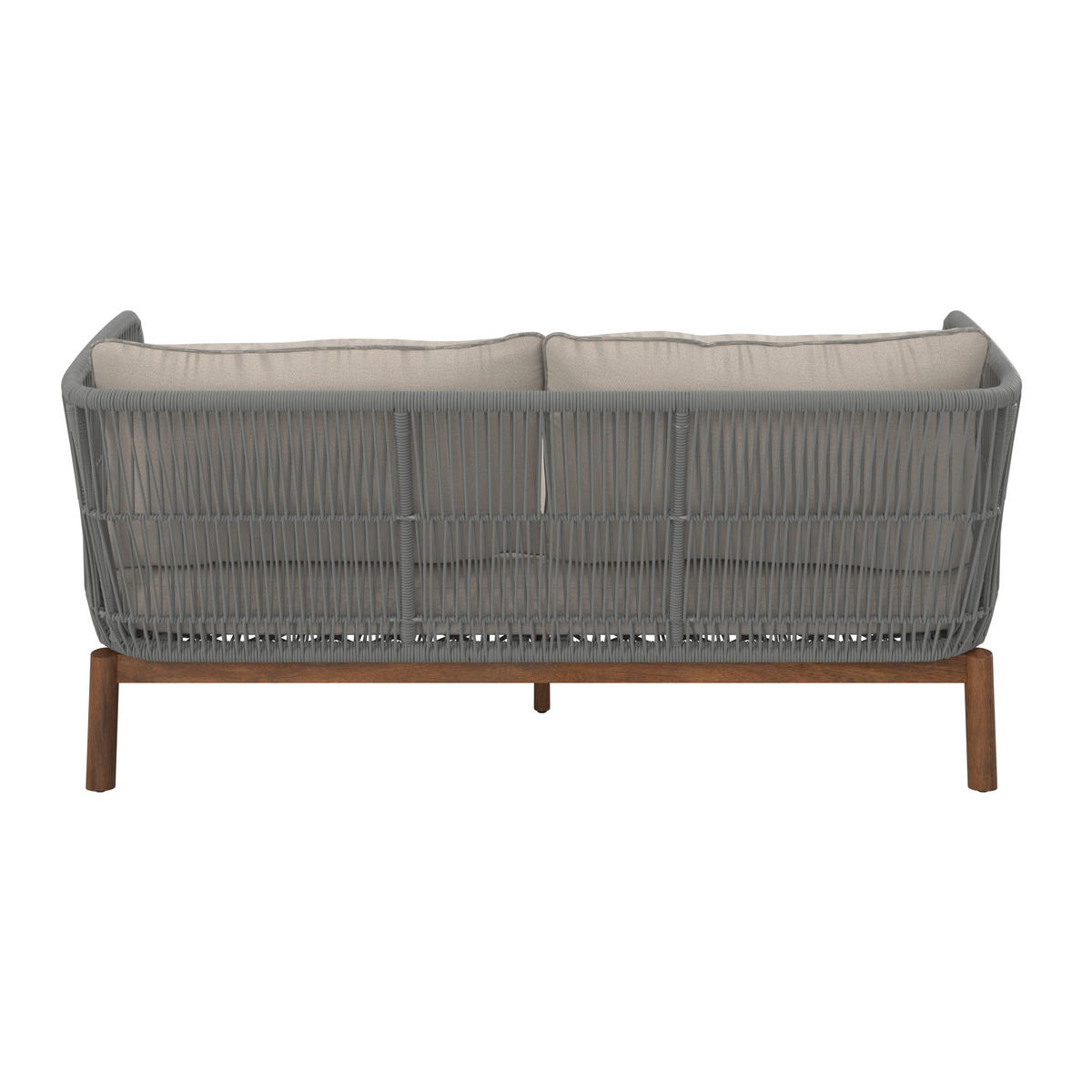 LOUNGEGARNITUR Malene Holz Outdoorstoff/Metall - Creme, Holz - Bessagi Garden
