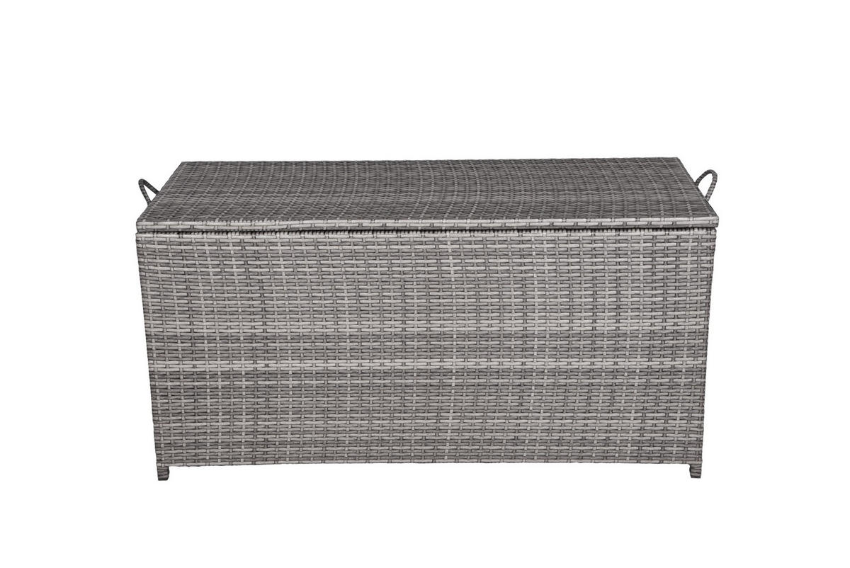 AUFLAGENBOX Vera Grau Polyester Gartenbox Kissenbox Outdoor - Grau, Kunststoff (50/60/120cm) - DELUKE