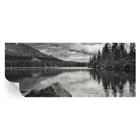 FOTOTAPETE 250x104 cm - Bergpanorama - Schwarz, Textil (250/104cm) - Wallfluent