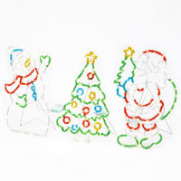 LED Weihnachtsdeko HTHD0277 - Multicolor, Kunststoff/Metall (2/42/39cm) - Hometopia