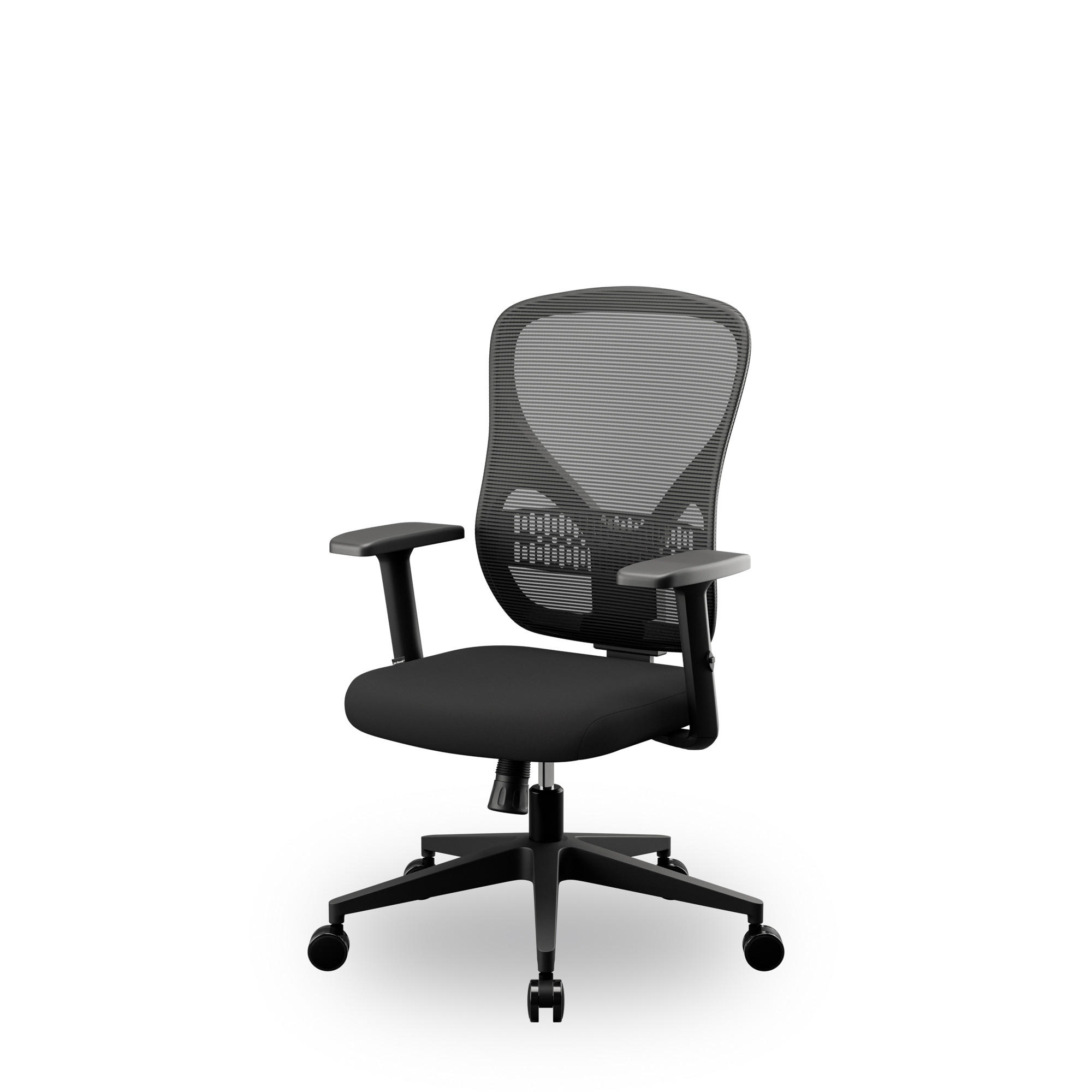 BÜROSTUHL ORBIT - Schwarz, Textil (52/109.5/47.5cm) - Jan Nowak