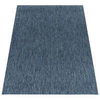 FLACHWEBTEPPICH, einfarbig, aus Polypropylen, Dunkelblau, 60 x 100 cm - Blau, Textil (60/100cm) - KADIMA DESIGN
