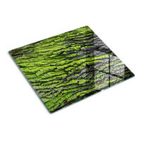 GLASPLATTE 60x52 cm Baumrinde - Grün, Glas (60/0.4/52cm) - TULUP