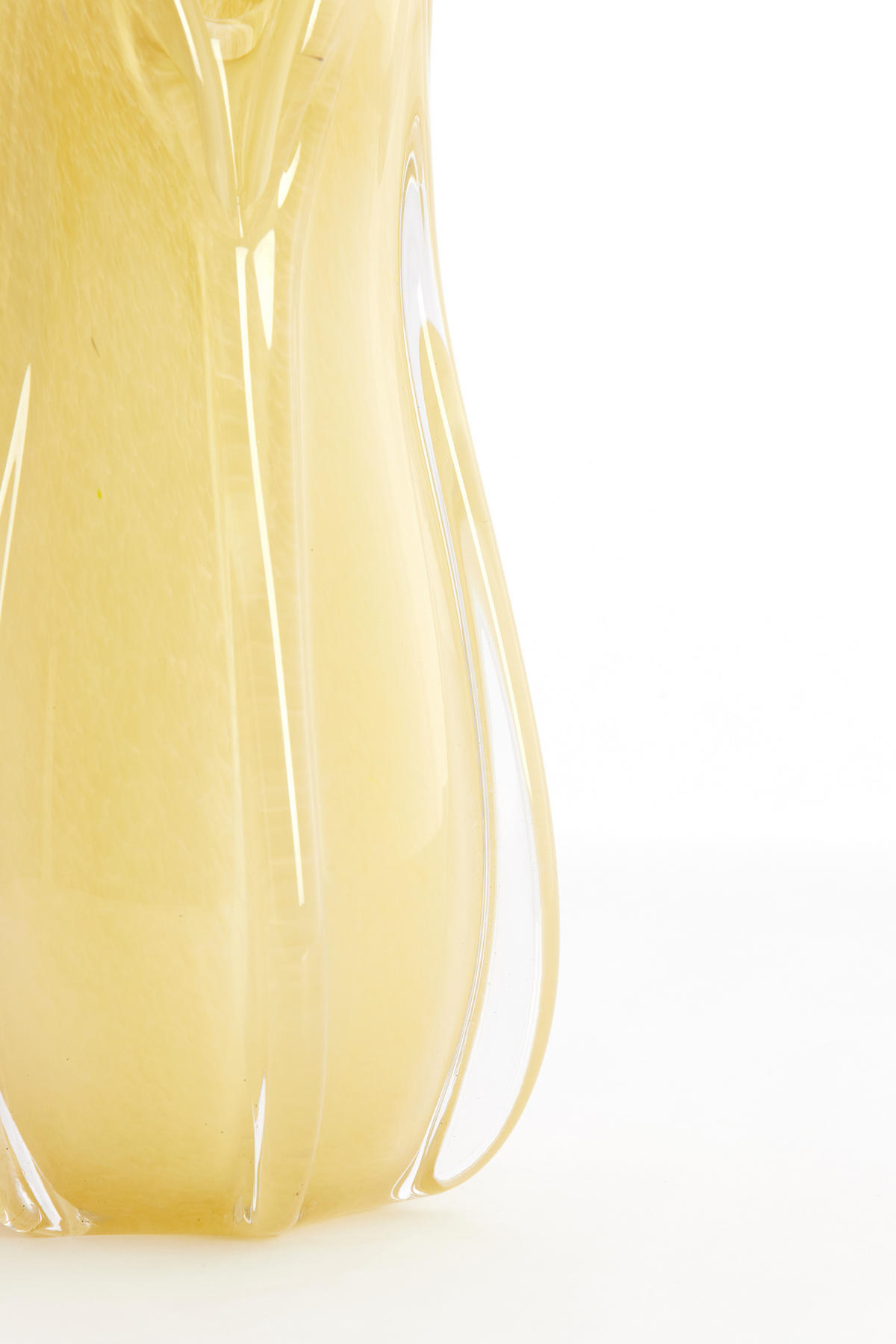 VAZE Evina Weiß 14/14/28 cm - Weiß, Glas (28cm) - Light & Living