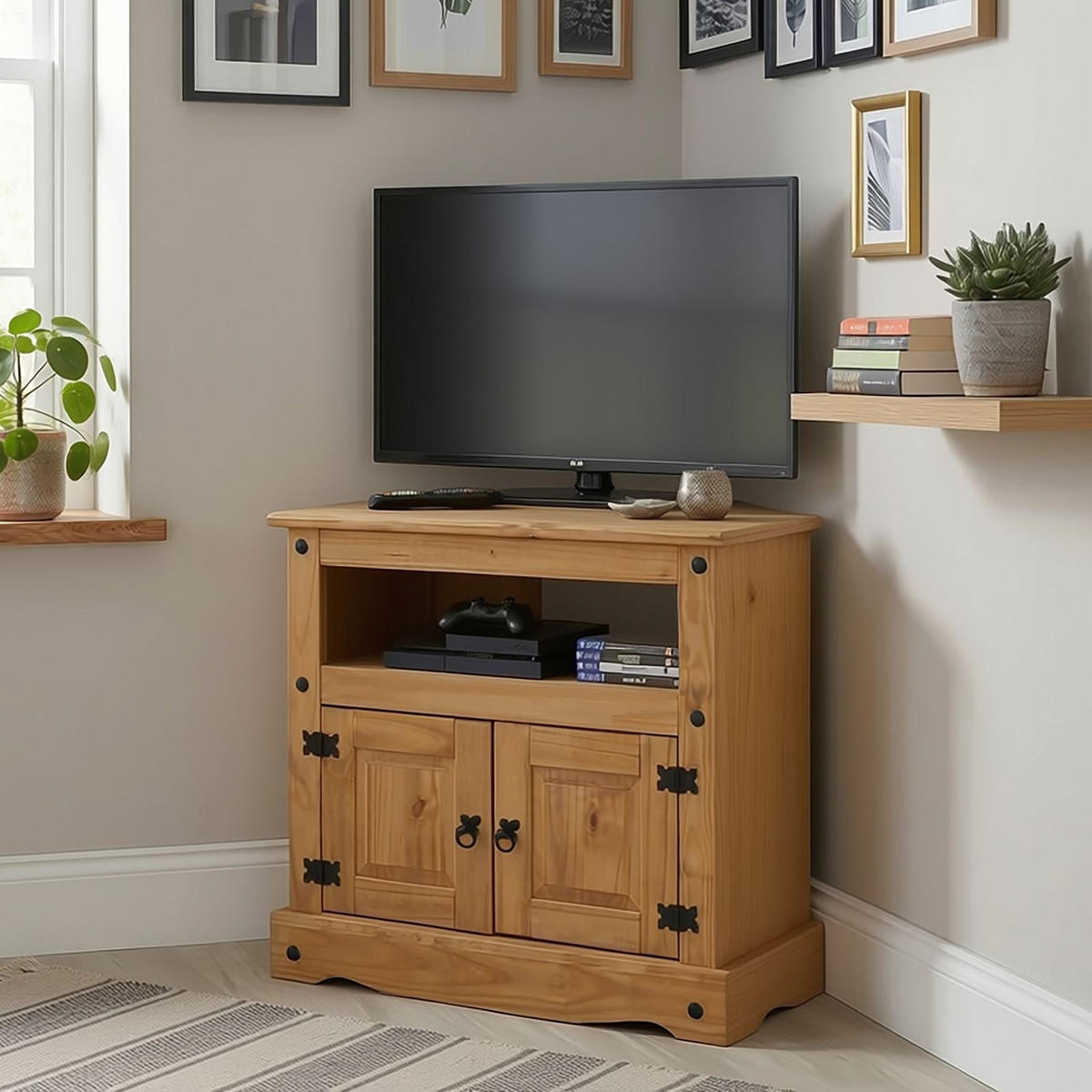TV-RACK SALSA - Naturfarben, Holz (85/78/43cm) - CARO-Möbel