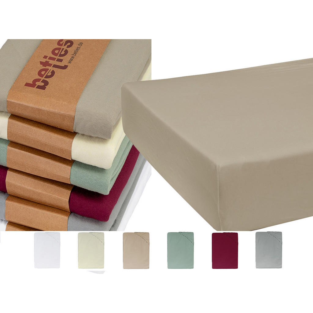 Thumbnail - beties Heimtextil Spannbettlaken, Weinrot, Textil, Uni, Rechteckig, 180x200 cm, Oeko-Tex® Standard 100, Schlaftextilien,...