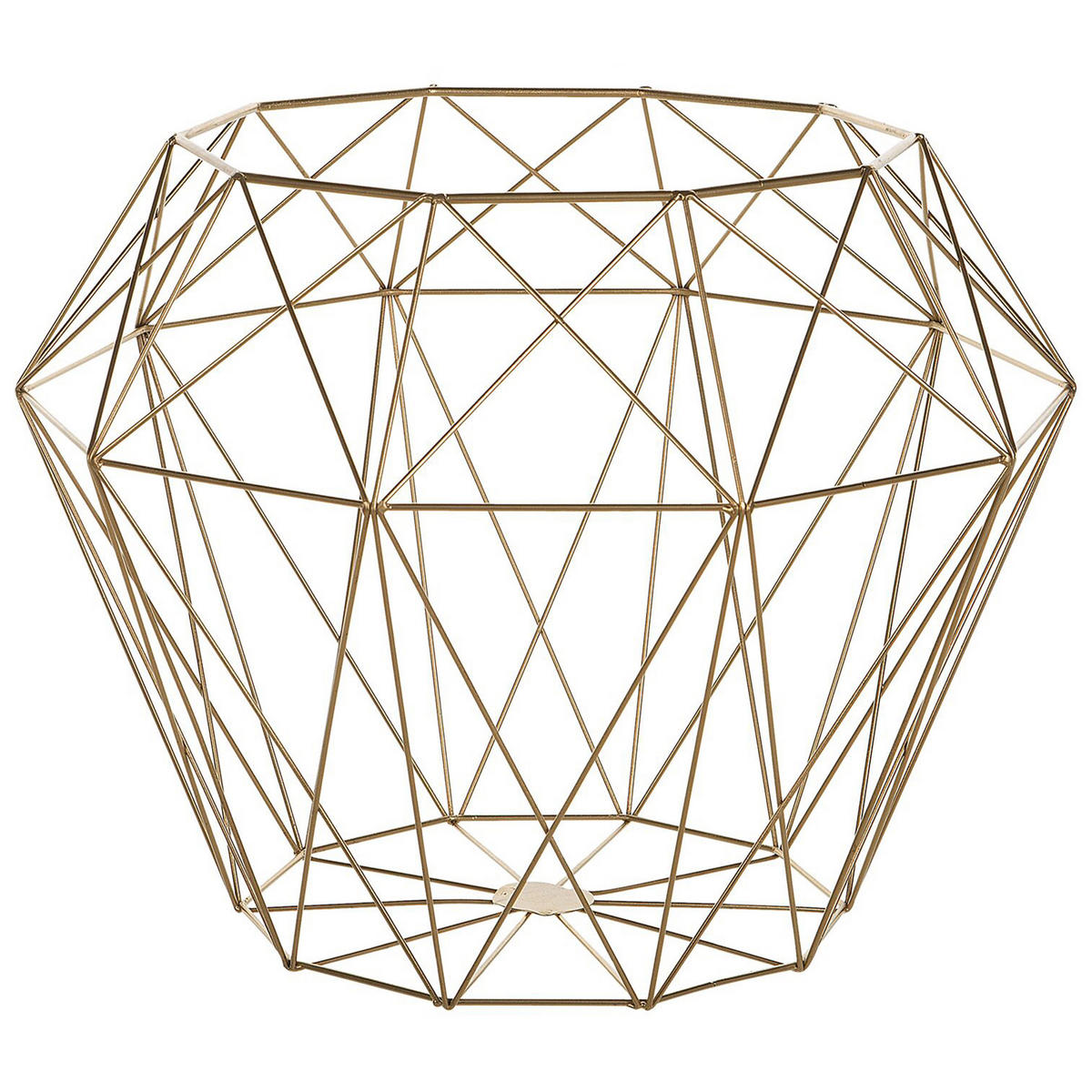 BEISTELLTISCH heller Holzfarbton/gold Zehneck Elida - Hellbraun/Goldfarben, Holzwerkstoff (43/43/38cm) - Beliani