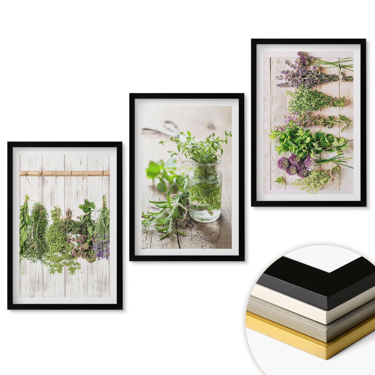 ArtPrintCave Wandbilder Schwarz 40x60 cm