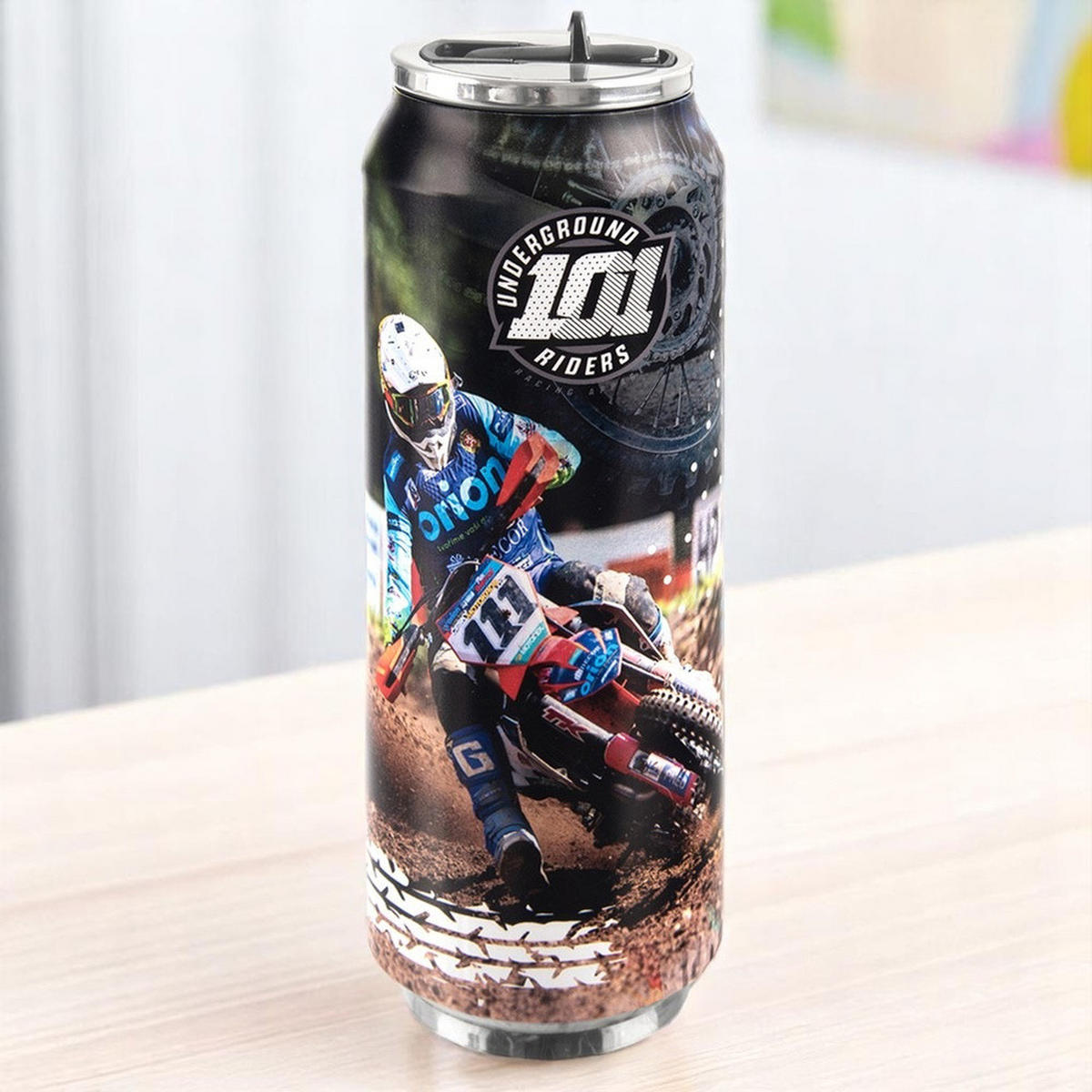 THERMOBECHER Dose Motocross 700 ml Mehrfarbig - Multicolor, Metall (0.7L) - Orion 