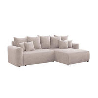 ECKSOFA BALI L - Creme/Schwarz, Holzwerkstoff (260/160cm) - Meblini