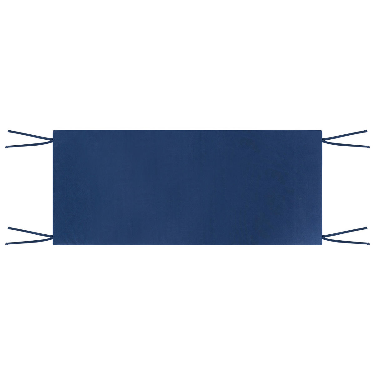 ZAHRADNÍ LAVICE s podložkou 120 cm s úložným prostorem Akáciové dřevo Modrá Sovana - modrá/hnědá, dřevo (120/91/60cm) - Beliani