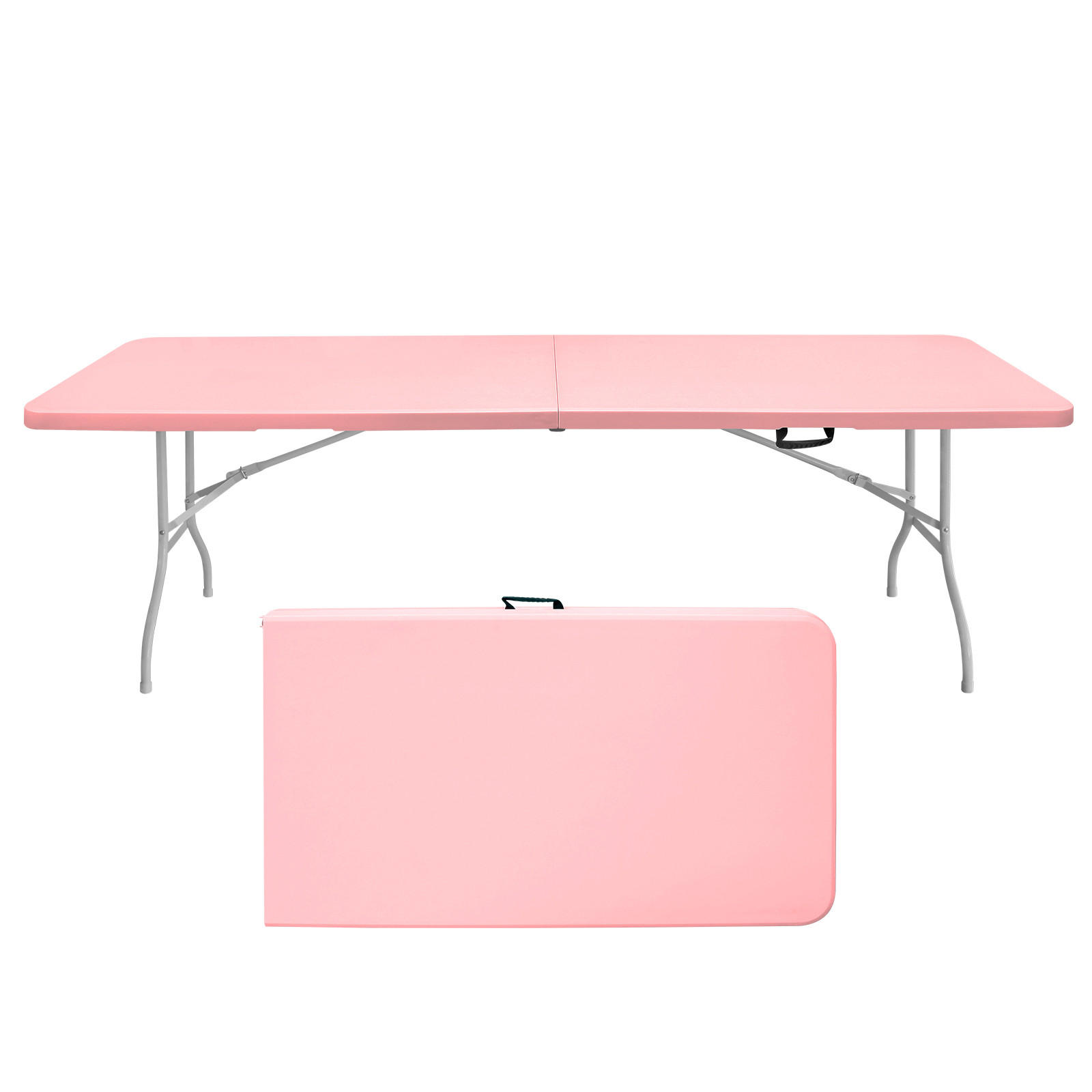 KLAPPTISCH 244 cm Pink - Pink, Kunststoff (243.9/73.6/73.6cm) - ComfortXL