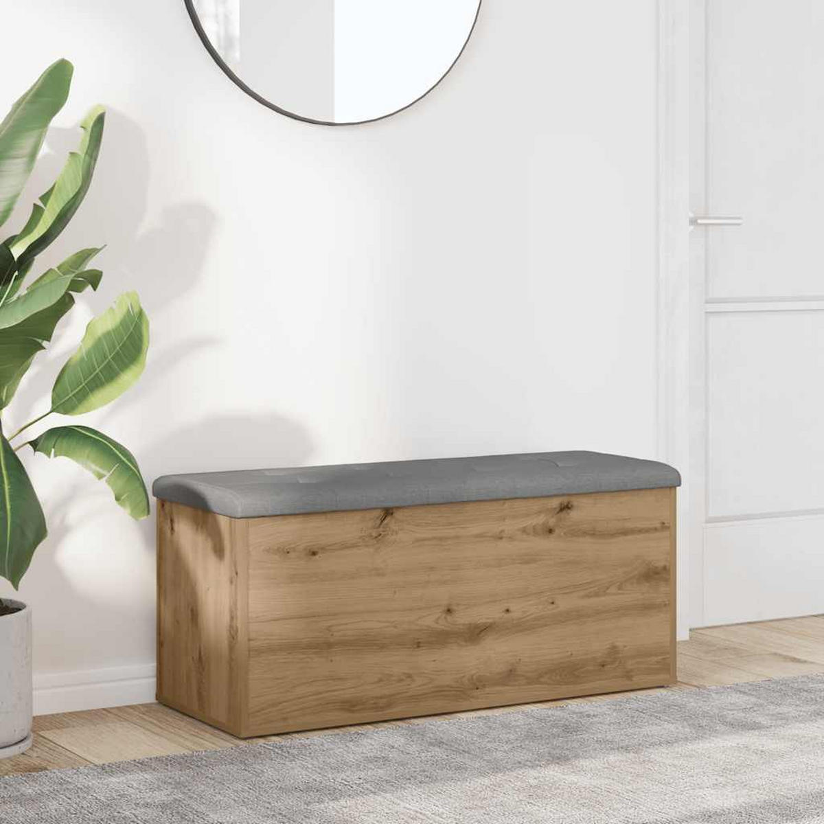 AUFBEWAHRUNGSBANK Artisan-Eiche 102/42/45 Cm Holzwerkstoff - Braun, Holzwerkstoff (42/45/102cm) - vidaXL