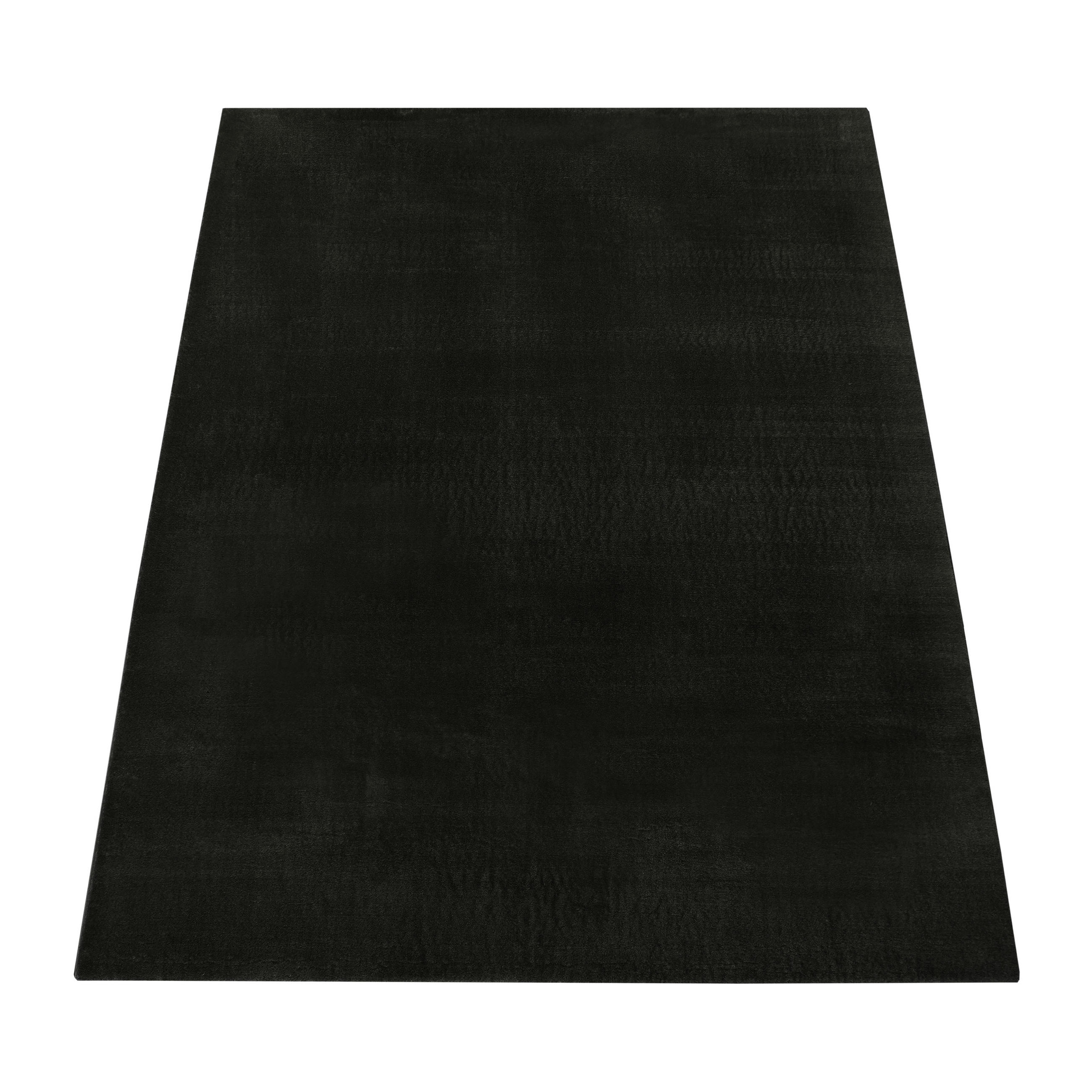 Paco Home Kurzflorteppich Schwarz 120x160 cm