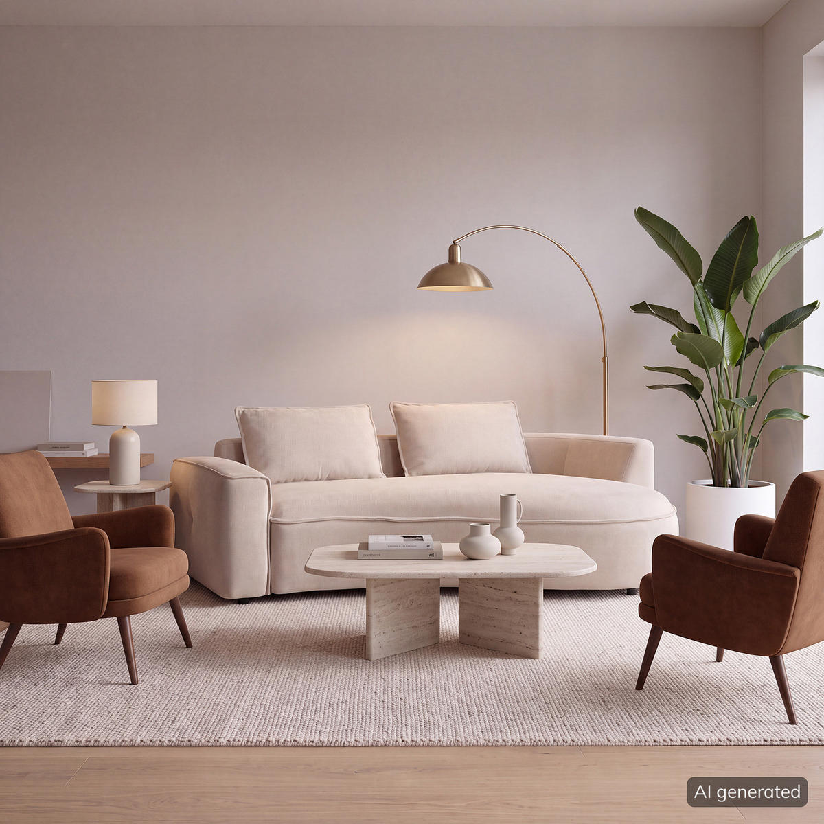 2,5-SITZER SOFA - Beige/Schwarz, Kunststoff/Textil (217/82/146cm) - home24