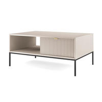 COUCHTISCH Nova Kaschmir / Schwarz 104 / 68 / 46cm - Kaschmir/Schwarz, Holz/Holzwerkstoff (68/104/46cm) - Feldmann-Wohnen