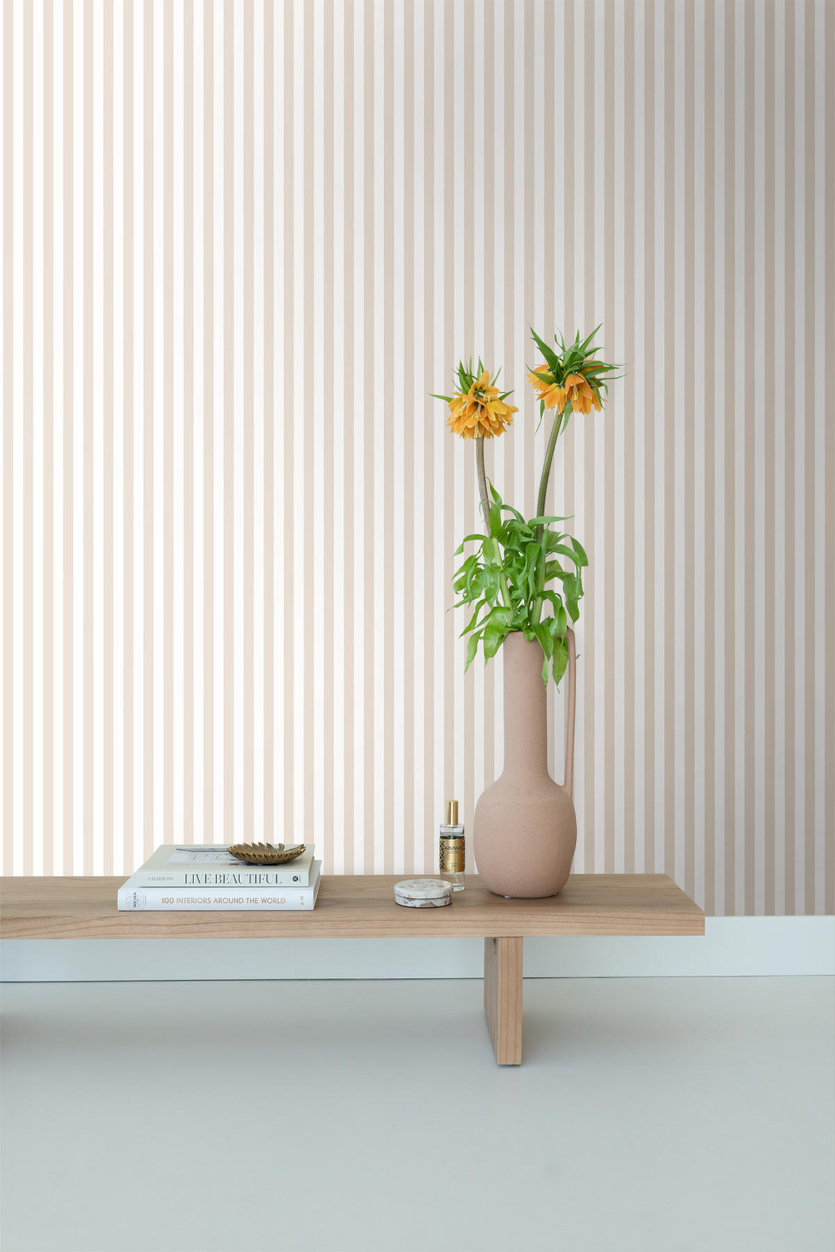 TAPETE Streifen 53 cm x 10.05 m - Beige, Papier (53/1000cm) - ESTAhome