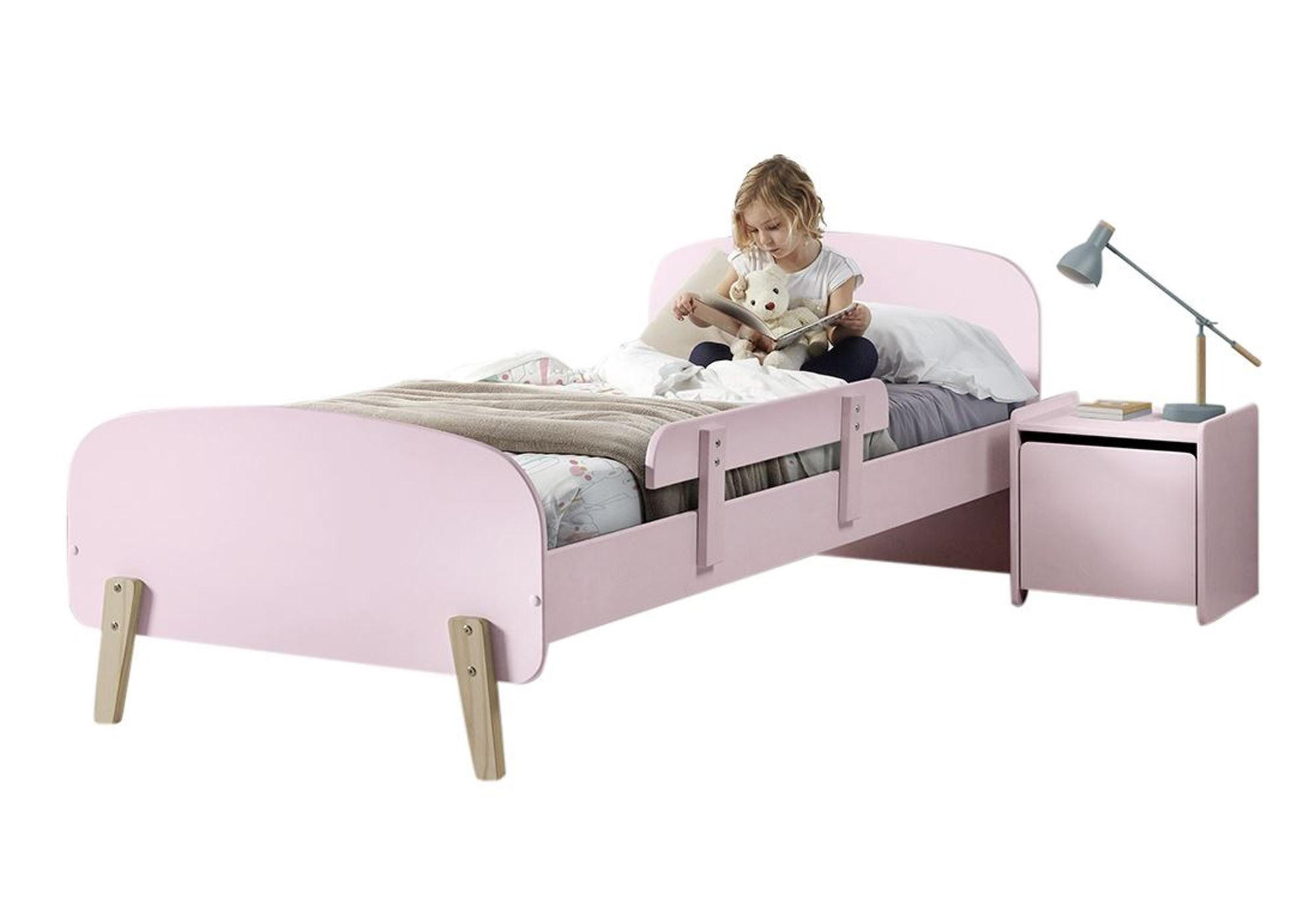 KINDERZIMMER Set Karilynn 2 Massivholz+MDF rosa - Rosa, Holz (220/73/120cm) - 58aufmkessel