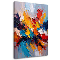 LEINWANDBILD Abstraktion 80x120cm - Multicolor, Textil (80/120cm) - Feeby