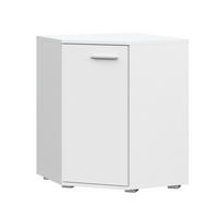 SIDEBOARD FAUSKE KOM4-1D Weiß - Silberfarben/Weiß, Holzwerkstoff/Kunststoff (138/74/34cm) - Komodee