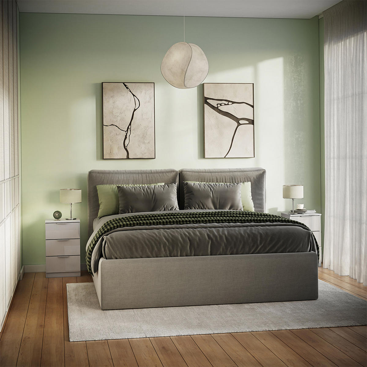 NACHTTISCH Fino Weiß Hochglanz 37.6 x 61.8 cm mit 3 Schubladen - Weiß Hochglanz, Holzwerkstoff (37.6/61.8/35cm) - Vicco