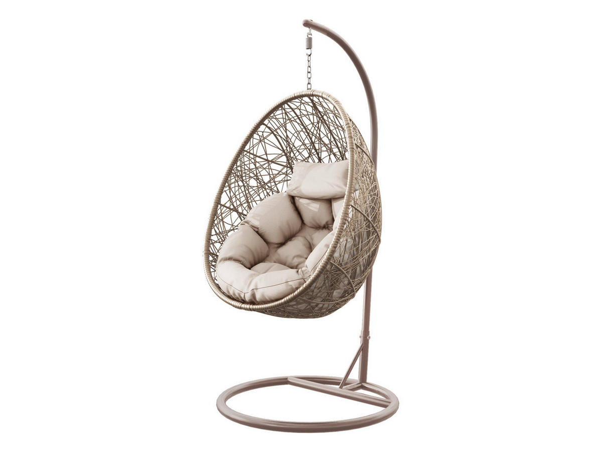 HÄNGESESSEL Fogo - Beige, Metall (90/195/95cm) - MIRJAN24