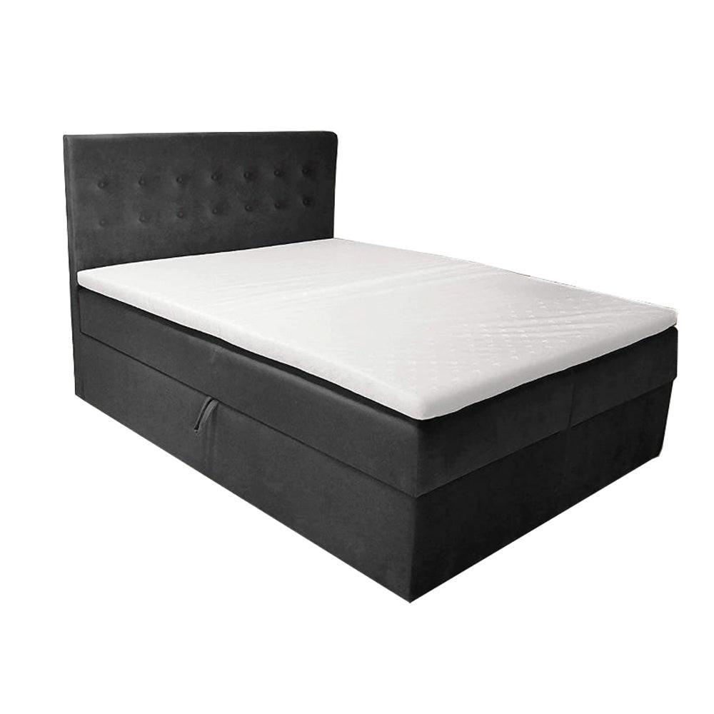 BOXBETT S Deluxe mit 7 Zonen Taschenfedermatratze 4 Größen 10 Farben - Dunkelgrau, Holz/Holzwerkstoff (140/200cm) - Best For Home